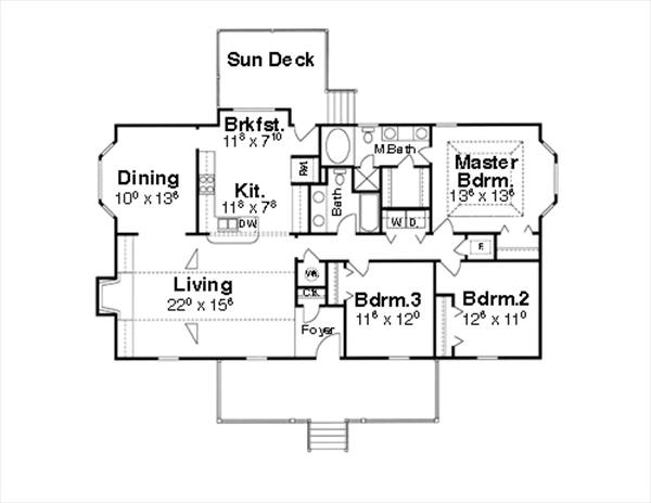 Floor Plan image of Chamblee II House Plan