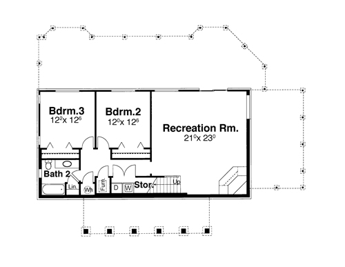 Lower Level image of Shelton II House Plan