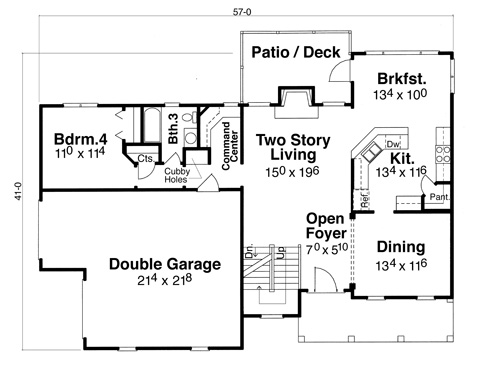 First Floor image of Augusta House Plan