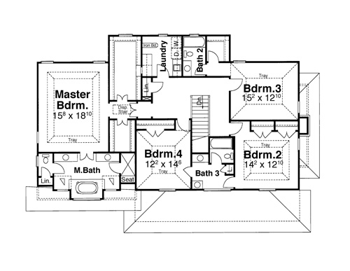 Second Floor image of HAMPTON House Plan