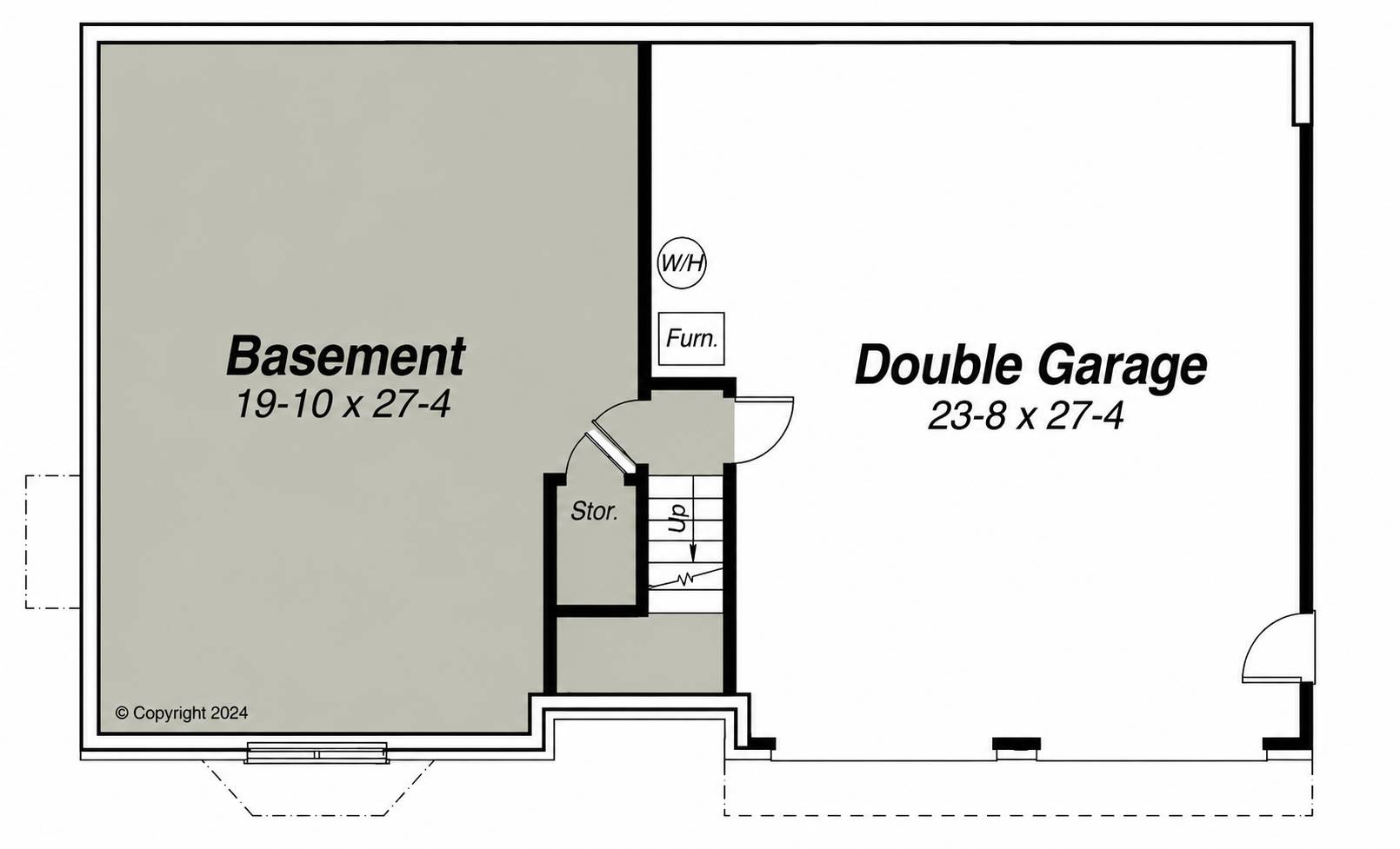 Lower Level Plan image of St. James House Plan