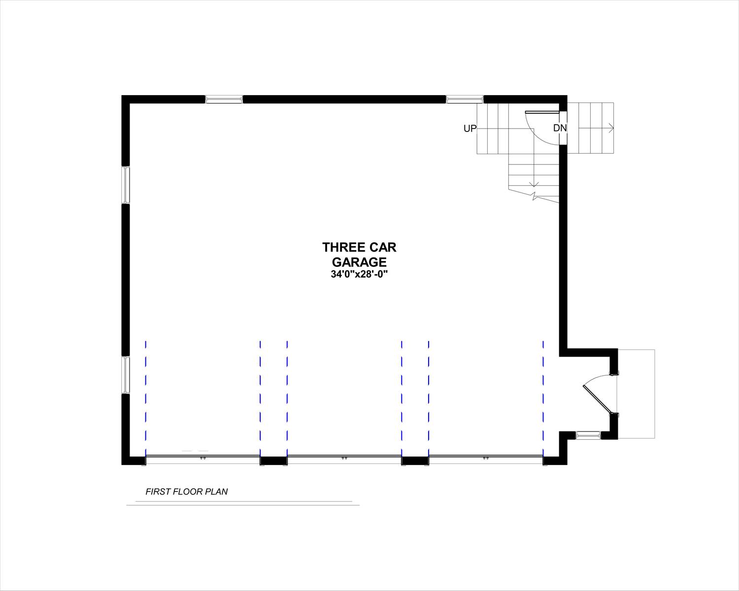 1st Floor image of Garage House Plan