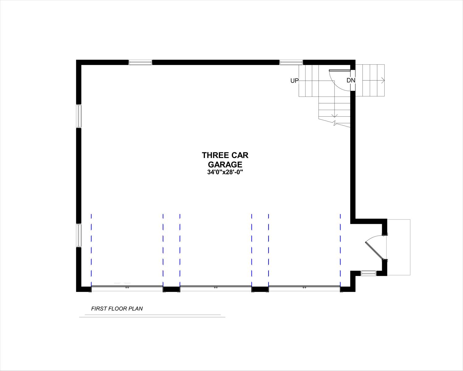 1st Floor image of Garage House Plan