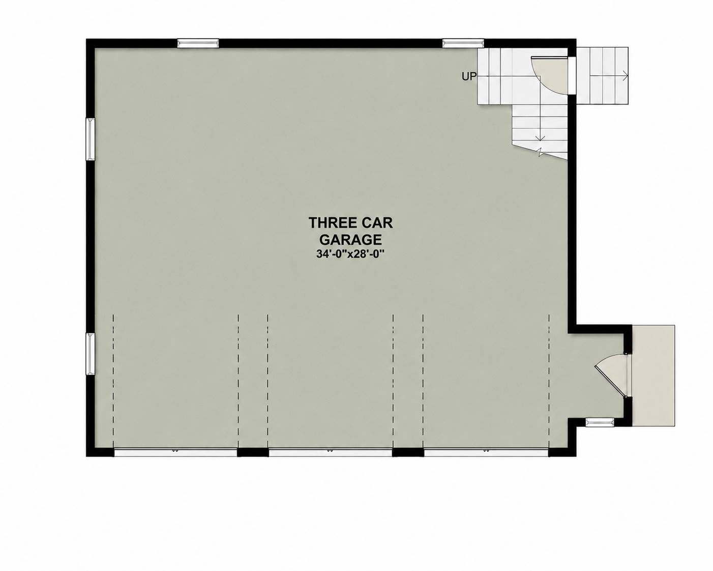 1st Floor image of Garage House Plan