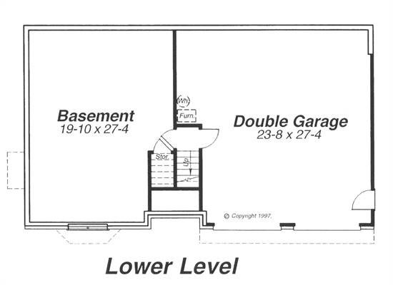 Lower Level image of ST. JAMES House Plan