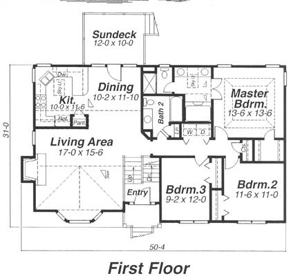 Floor Plan image of ST. JAMES House Plan