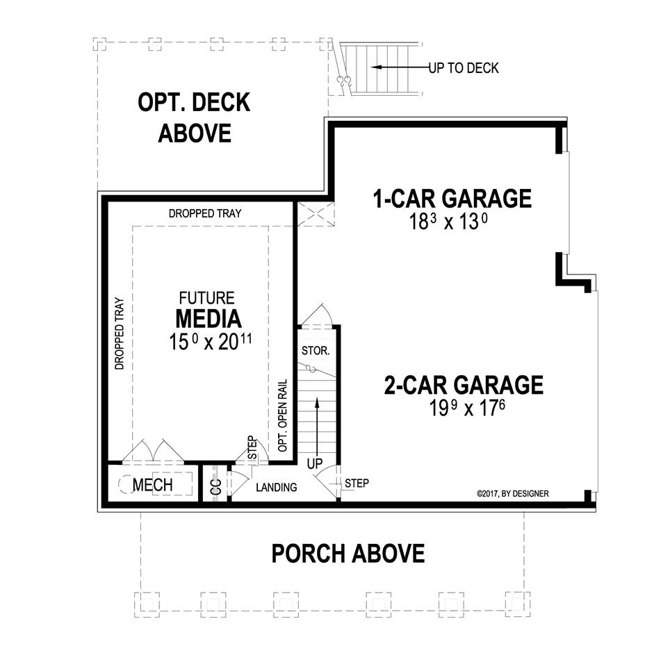 Lower Level image of Butler II House Plan