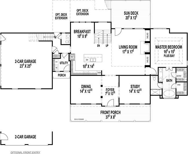 1st Floor image of Chaparal House Plan