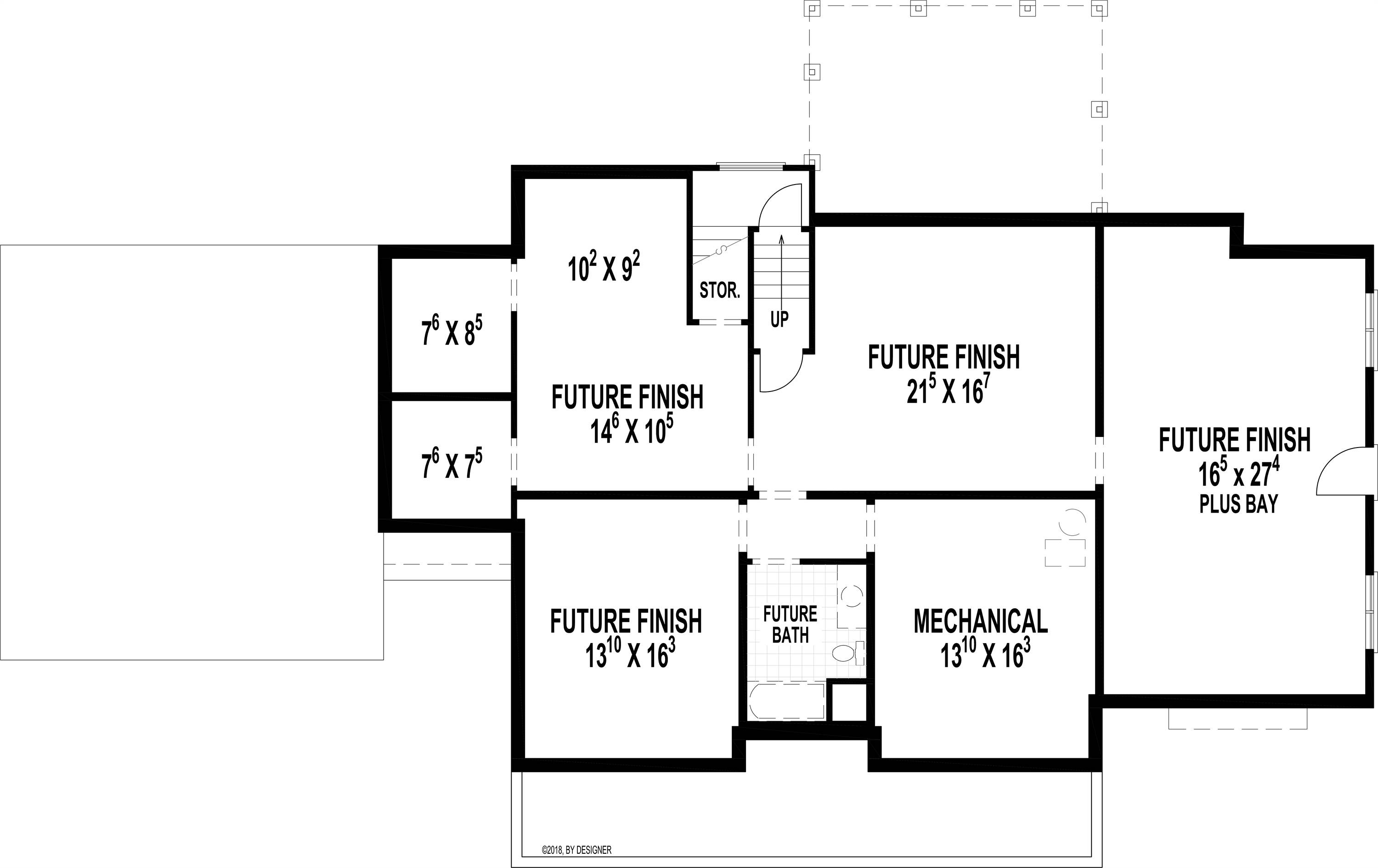 Lower Level Plan image of Chaparal House Plan