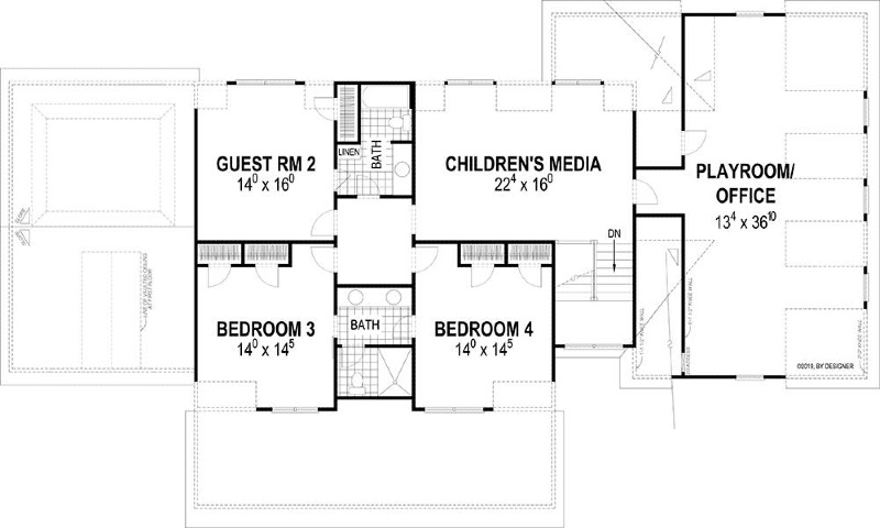 Second Floor Plan image of Farmstead House Plan