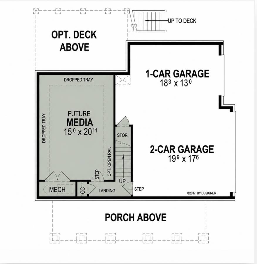 Lower Level Plan image of Butler II House Plan