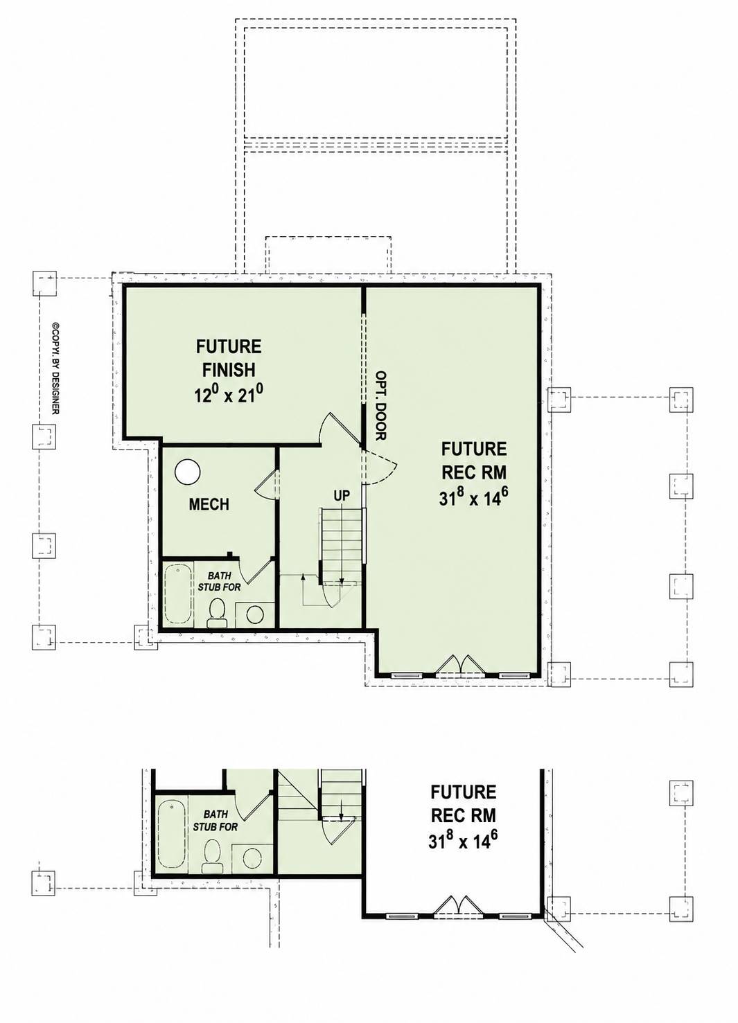 Basement Plan image of Hawthorne IIC House Plan