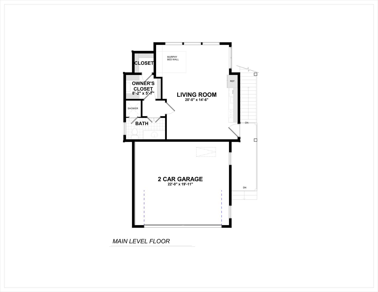 1st Floor image of Garage House Plan