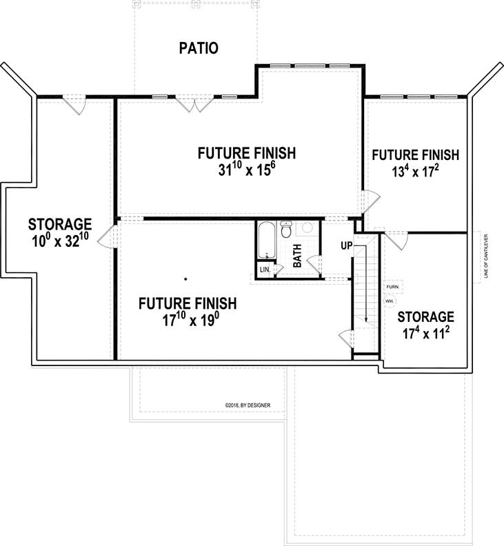 Basement Plan image of Aiken I House Plan