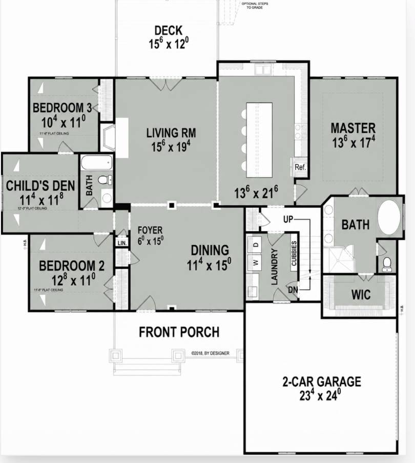 1st Floor image of Aiken I House Plan