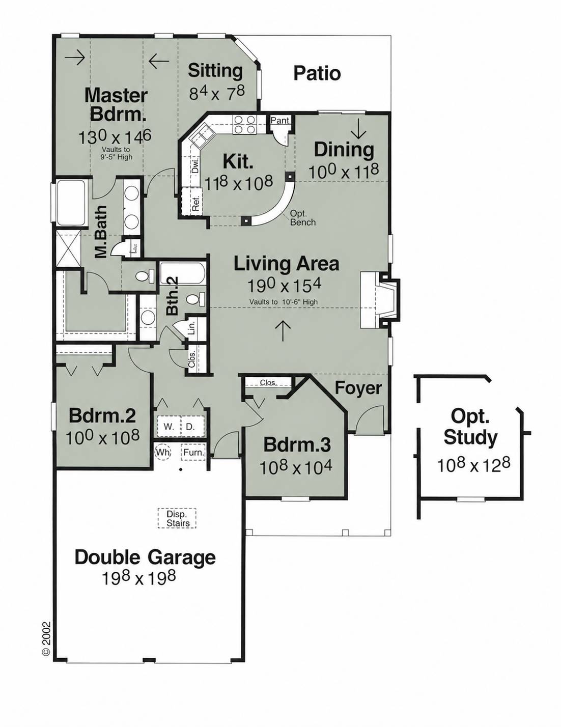 1st Floor image of CALLAWAY-D House Plan