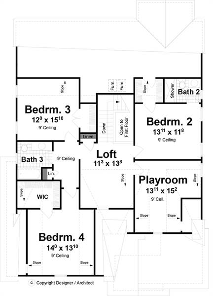 2nd Floor image of Birmingham House Plan