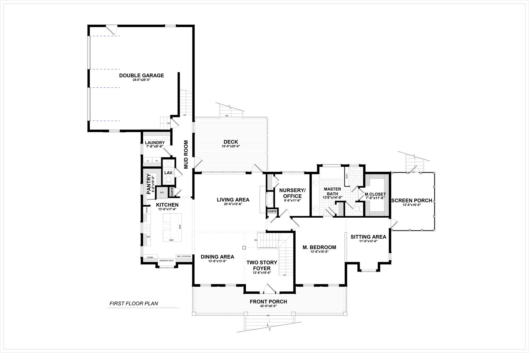 1st Floor image of Ospry II House Plan