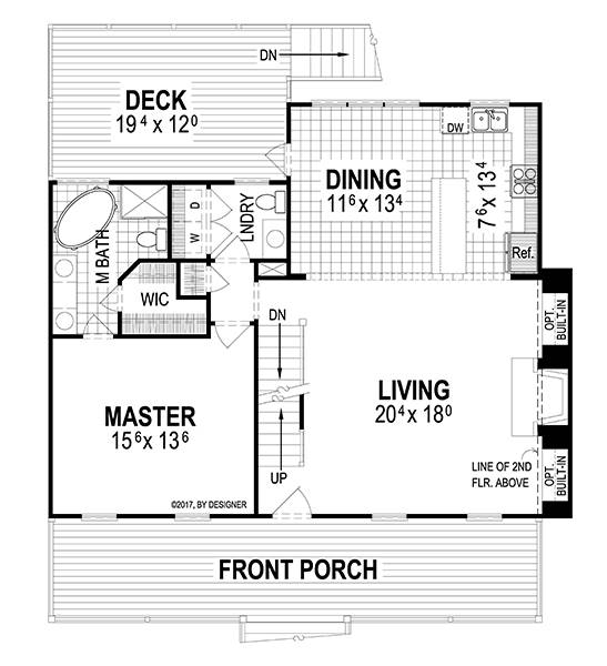 First Floor image of Woodland II House Plan