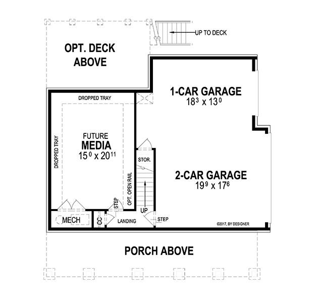 Lower Level image of Woodland II House Plan