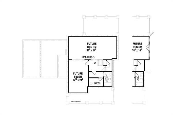 Lower Level image of Hawthorne IIA House Plan