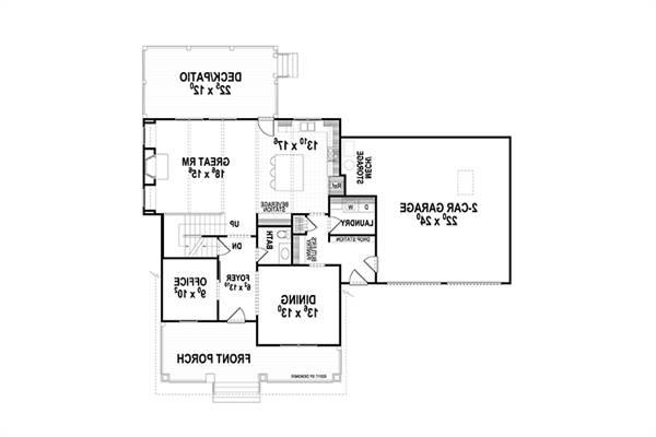 First Floor image of Hawthorne IIA House Plan