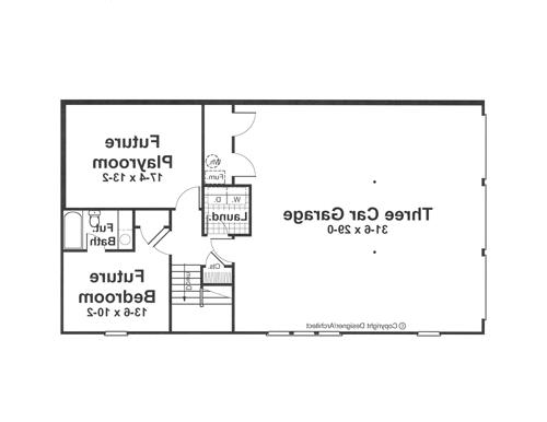 Lower Level image of SYCAMORE-B House Plan