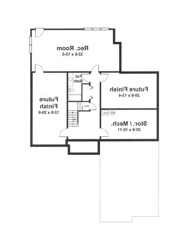 Lower Level image of GREENWICH House Plan