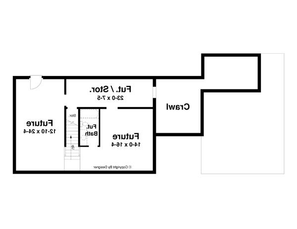 Lower Level image of Countryfield House Plan