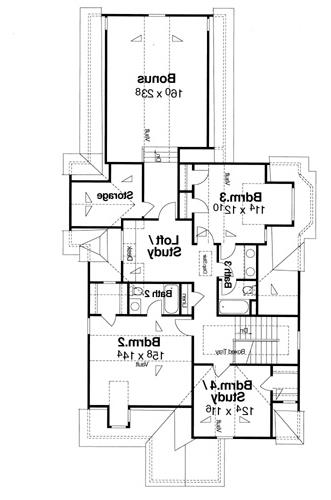 Second Floor image of Fairfax House Plan