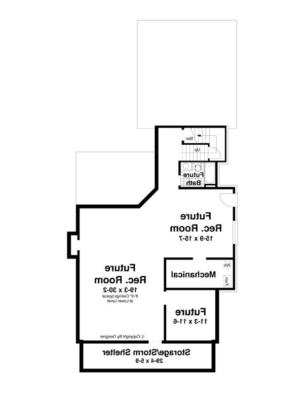 Lower Level image of Bedford- A House Plan