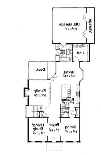 First Floor image of DAVENPORT-B House Plan