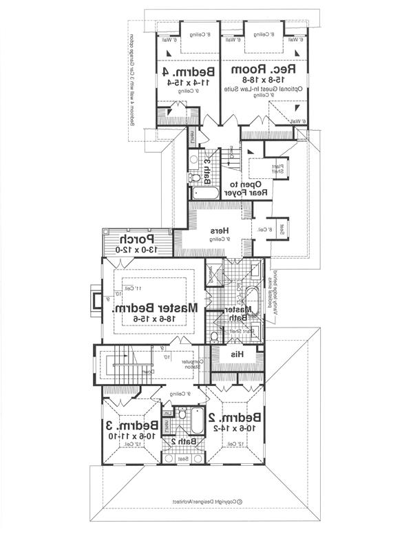 Second Floor image of HUNTINGTON-II House Plan