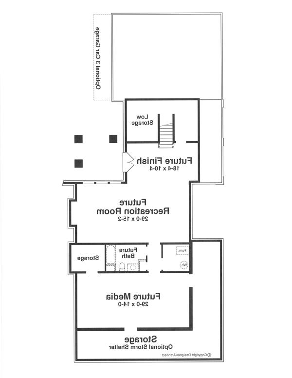 Lower Level image of HUNTINGTON-II House Plan