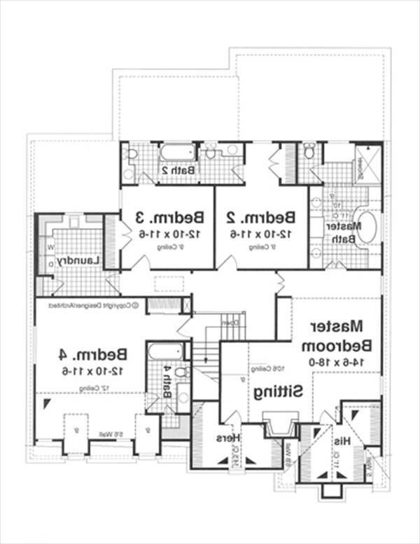 Second Floor image of BRISTOL IV House Plan