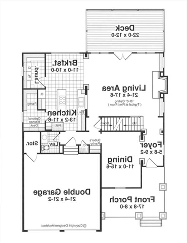 First Floor image of DAUGHTRY II House Plan