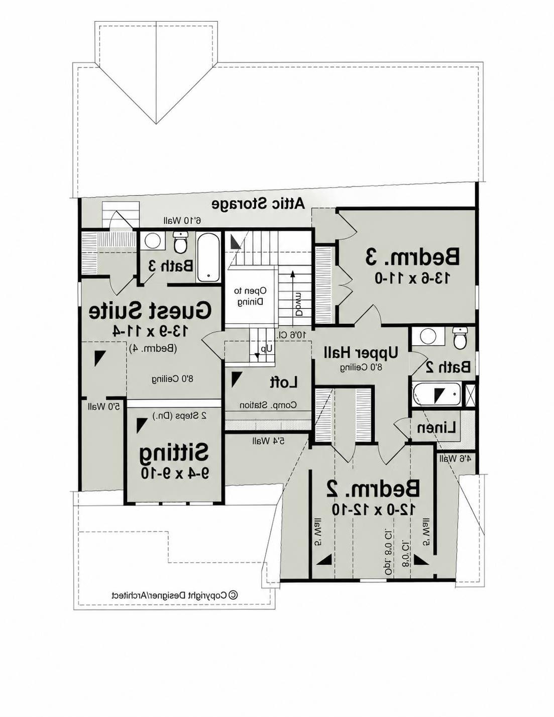 2nd Floor image of ADAMS II House Plan