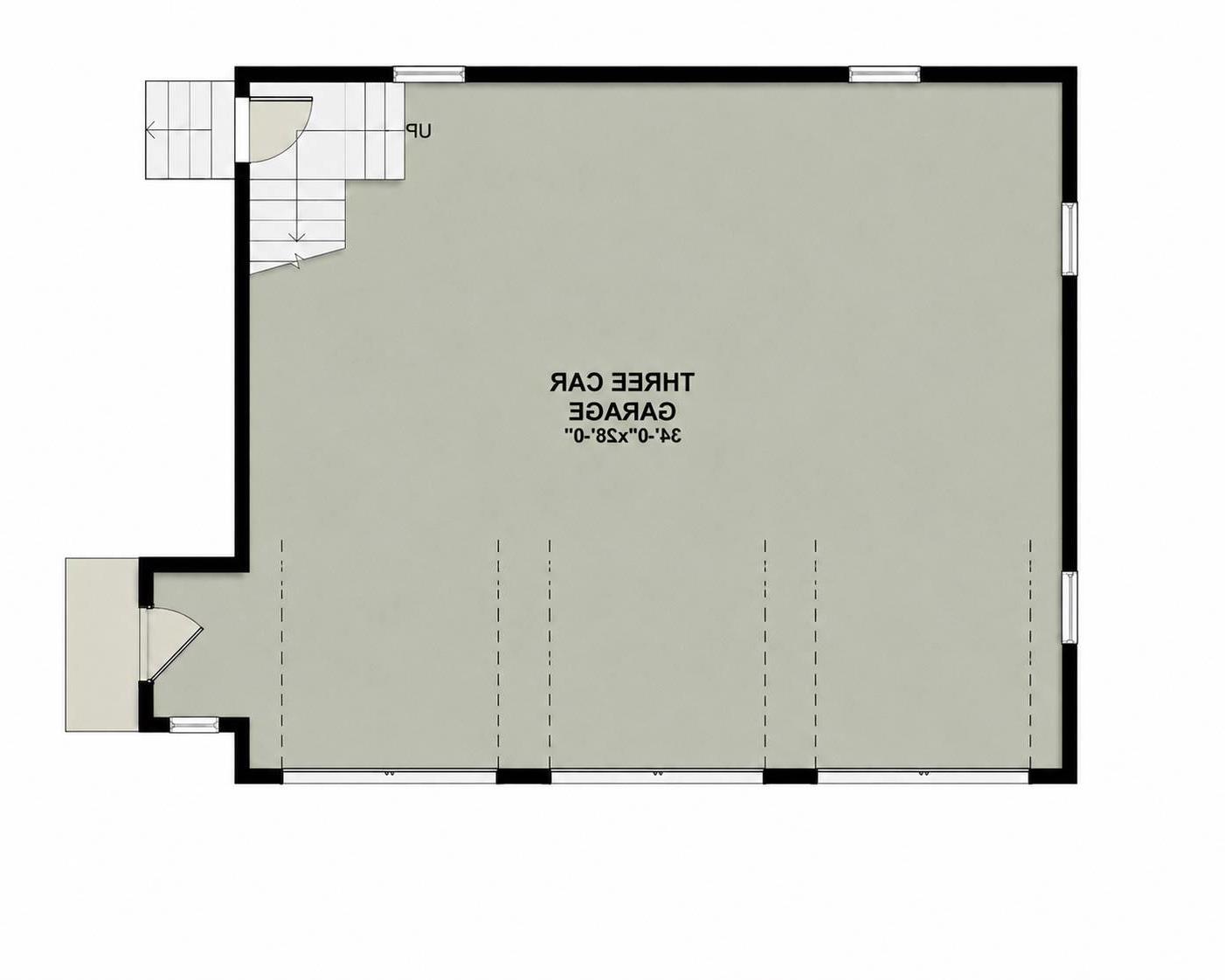 1st Floor image of Garage House Plan