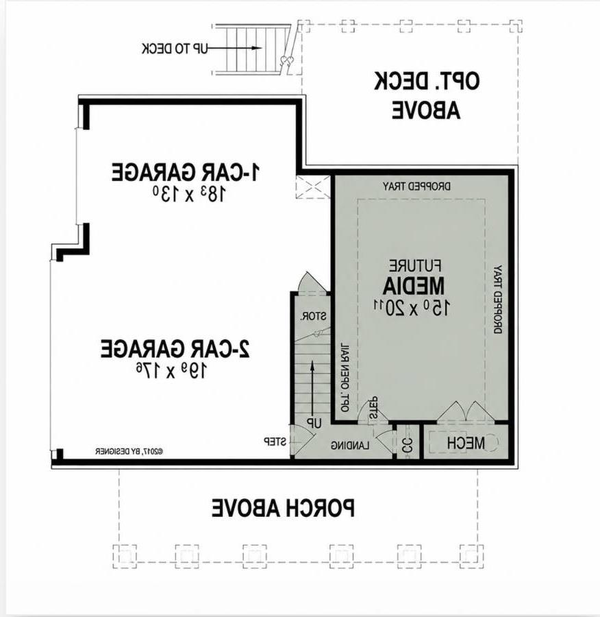 Lower Level Plan image of Butler II House Plan