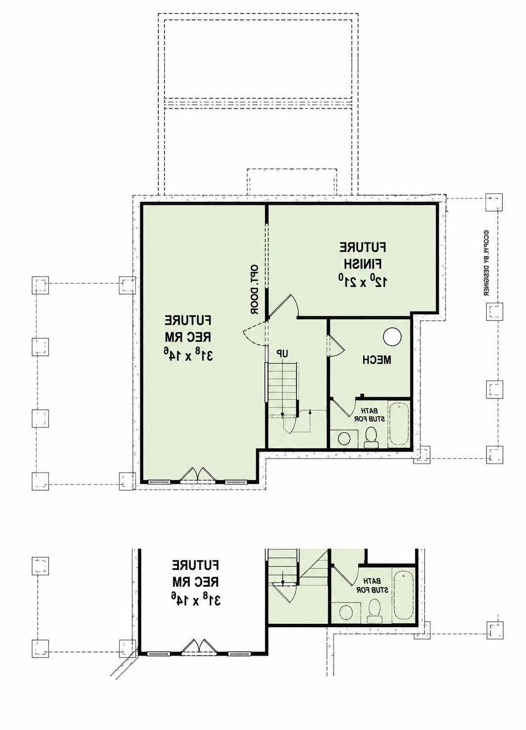 Basement Plan image of Hawthorne IIC House Plan