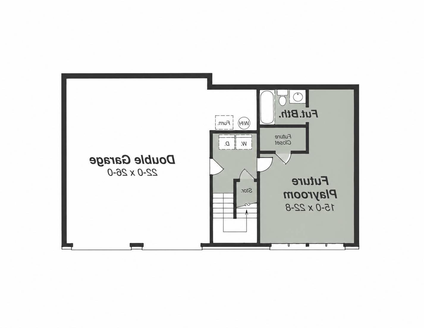 Lower Level Plan image of Woodbridge Heights House Plan