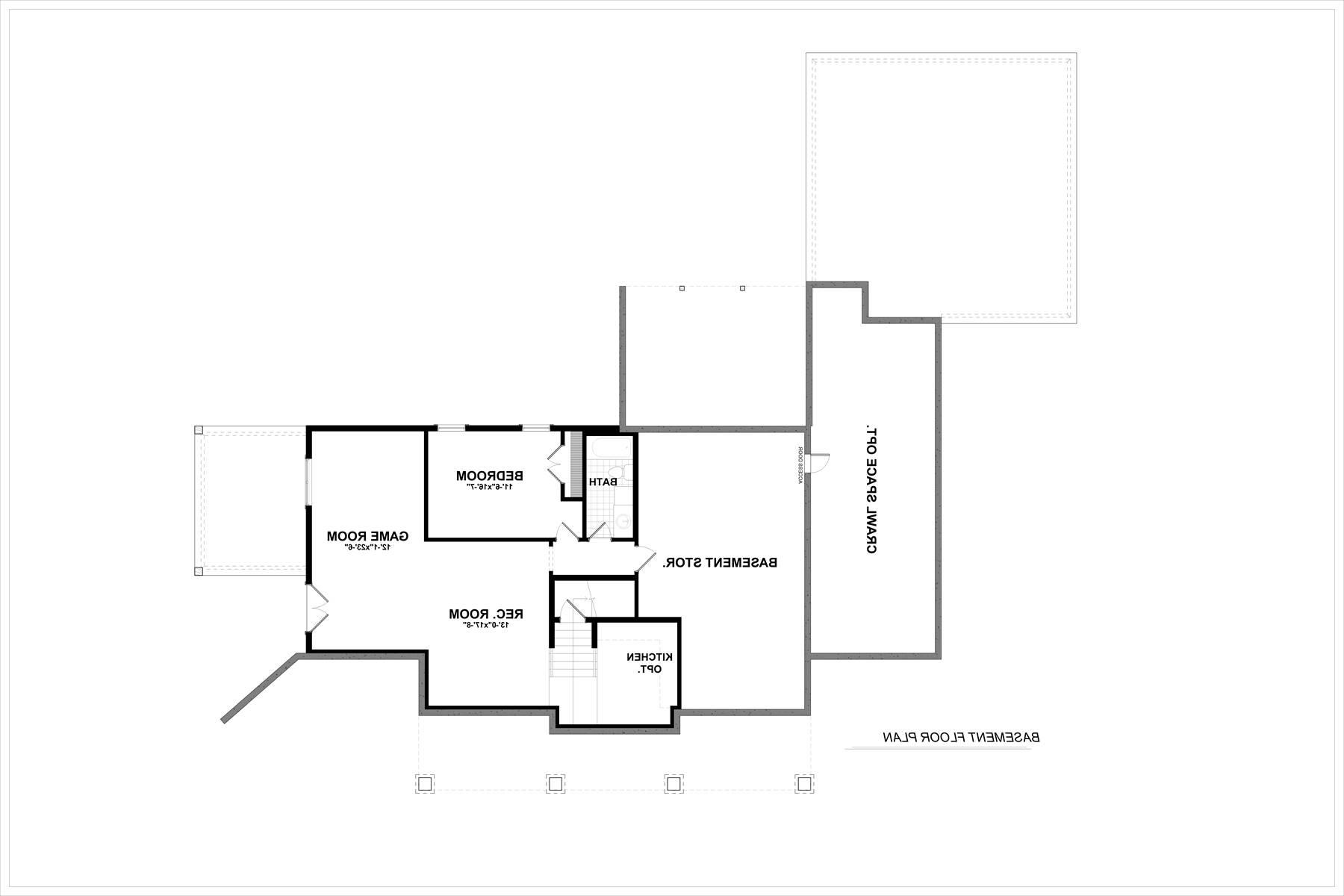 Lower Level Plan image of Ospry II House Plan