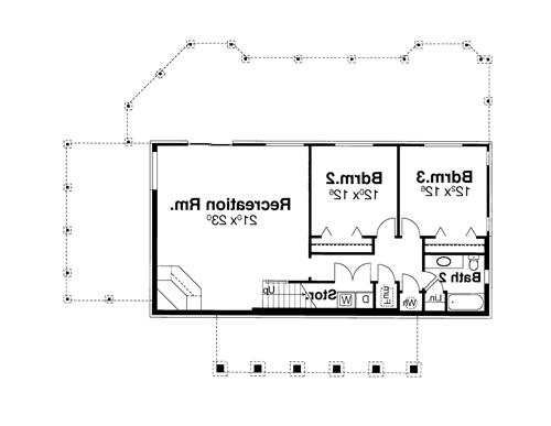 Lower Level image of Shelton II House Plan