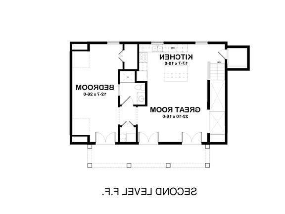 2nd Floor image of Garage House Plan
