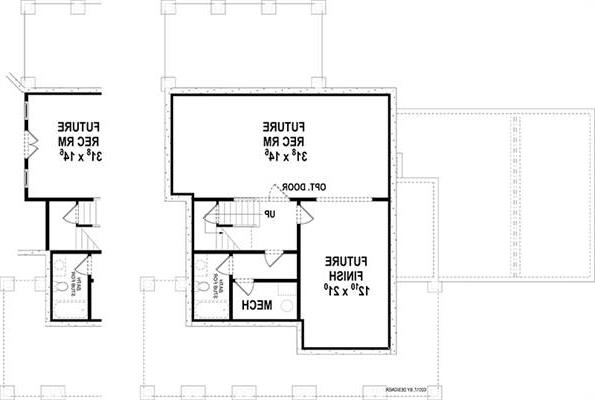 Lower Level image of Hawthorne IIC House Plan